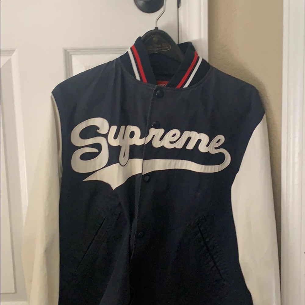 Supreme 2002 Spellout Baseball Varsity Jacket